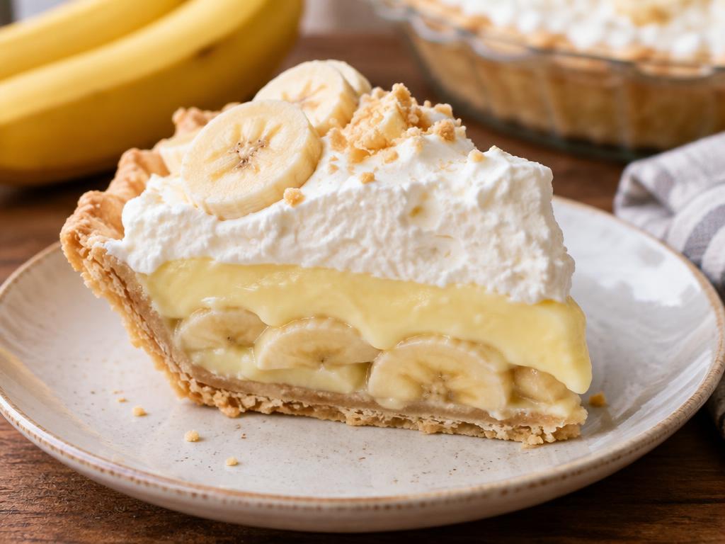 Classic Banana Cream Pie with Vanilla Whipped Cream