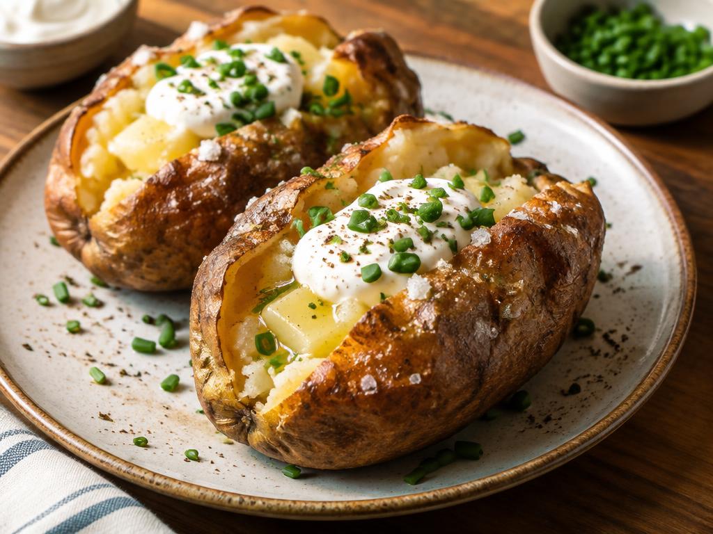 Classic Baked Potatoes with Butter & Chives
