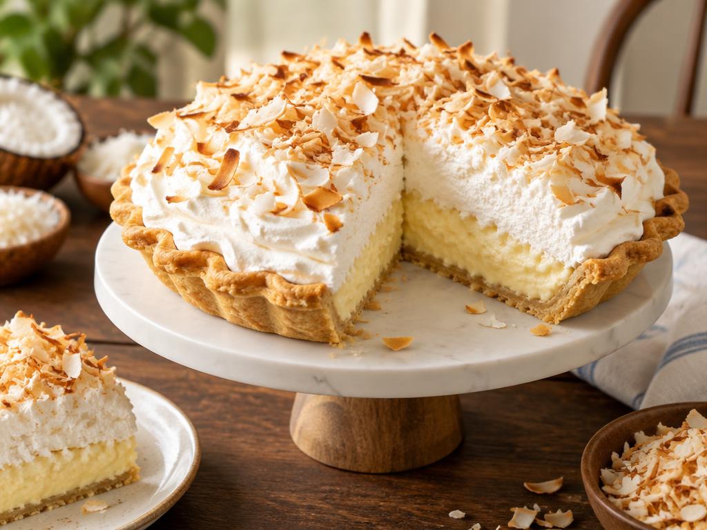Classic Coconut Cream Pie with Toasted Coconut