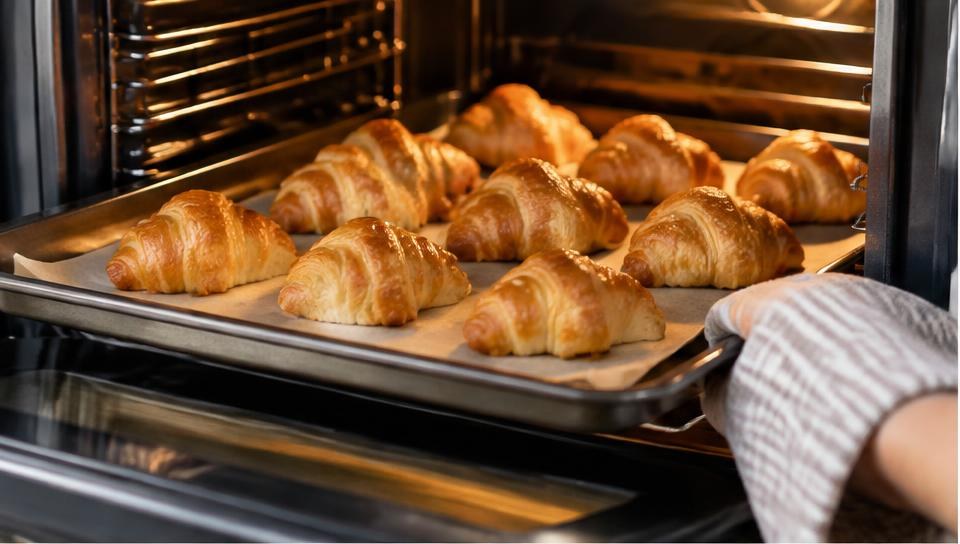 Warm the croissants for Mini Turkey & Swiss Croissants